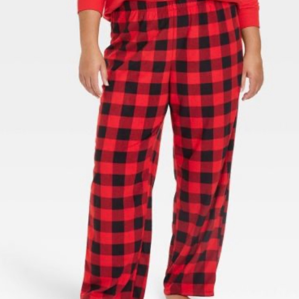 NWOT Women's Buffalo Plaid Fleece Matching Family Pajama Pants Size XXL - Picture 1 of 10